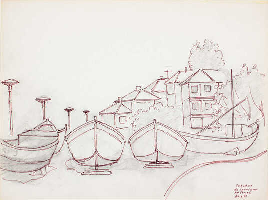 Титов Иван Филиппович.  На пристани рыбаков